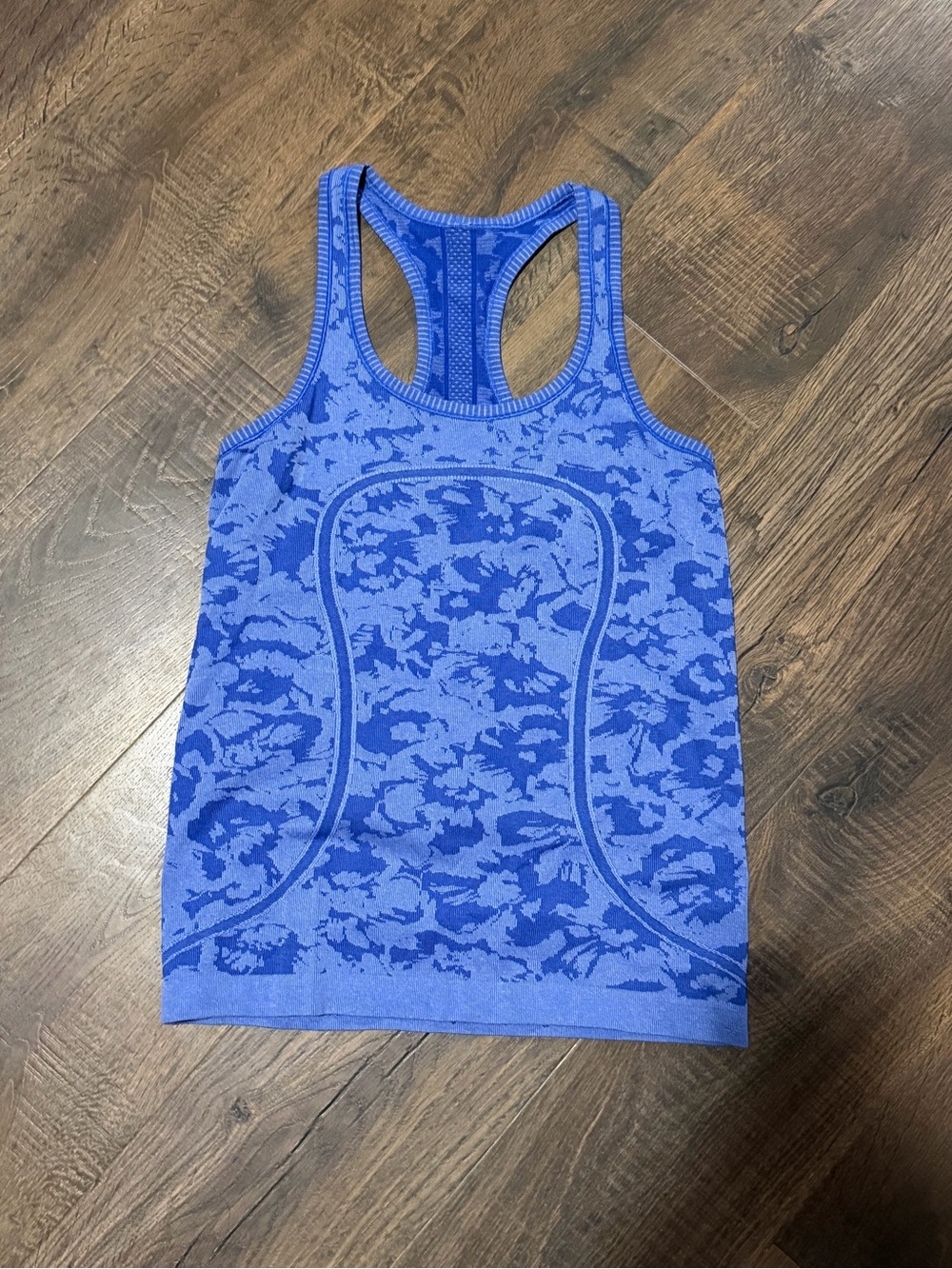 lululemon athletica Blue Camo Seamless Racerback Tank